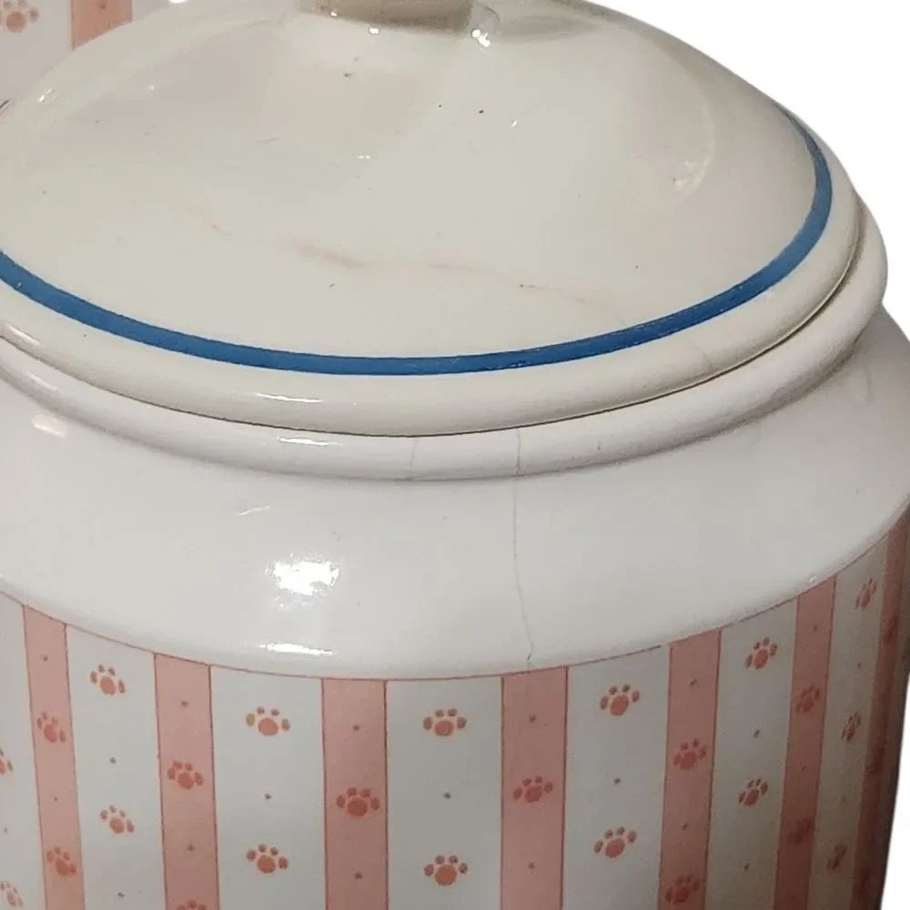 Vintage Lisa Berrett Canister Set 8 Piece 4 with Lids Country Tabby Cat - Picture 8 of 11
